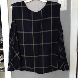 Old Navy Plaid Flowy Tank Top